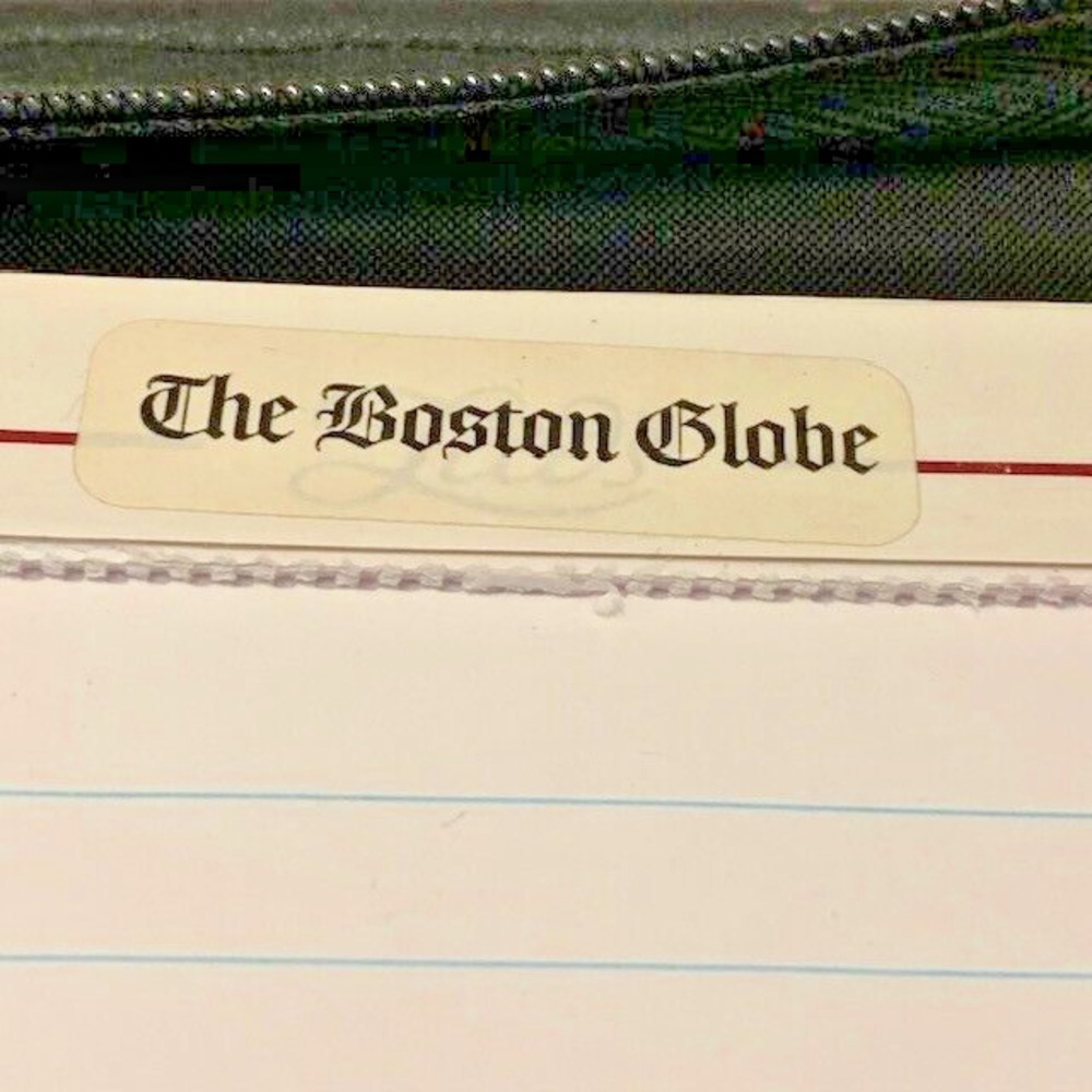 Rare VTG Boston Globe Newsboy Newspaper Reporter Binder Notepad Retro MCM Gift